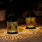 Set of 2/4 8.75"H Metal Cutout Scrollwork Solar Powered LED Outdoor Lantern with handle